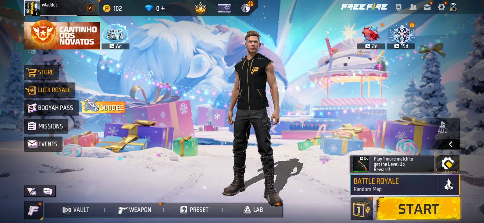 lobby do jogo free fire