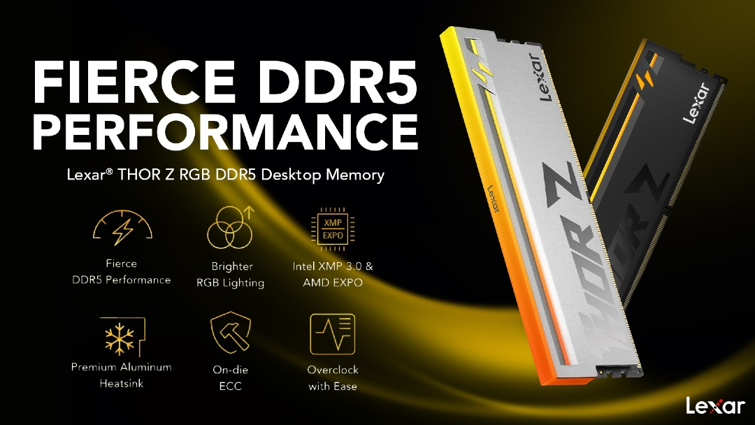 Lexar sacode o mercado com lançamento de novas RAM DDR5 2 RAM