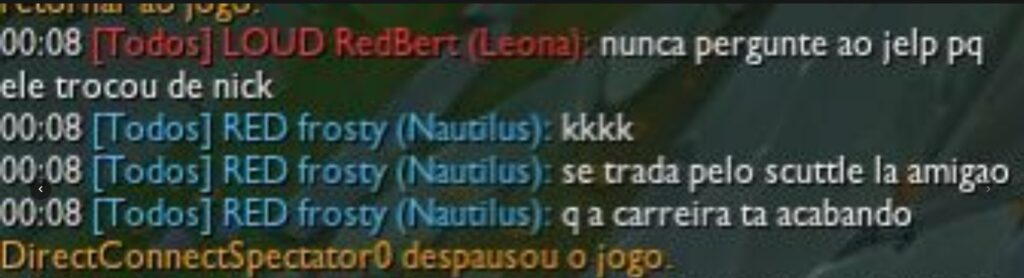 Farpas na Copa CBLOL entre LOUD e RED Canids Kalunga.