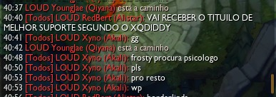 Farpas na Copa CBLOL entre LOUD e RED Canids Kalunga.