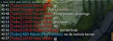 Farpas na Copa CBLOL entre LOUD e RED Canids Kalunga.