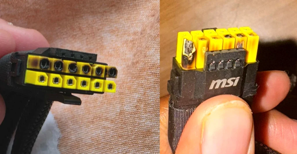 Conectores de 16 pinos da MSI estão saindo sozinhos, entenda MSI YELLOW TIP BURN