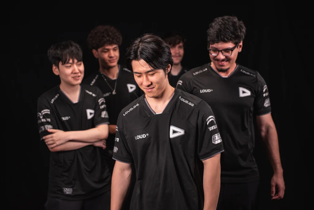Time de League of Legends (LoL) da LOUD. Media Day First Stand 2026.