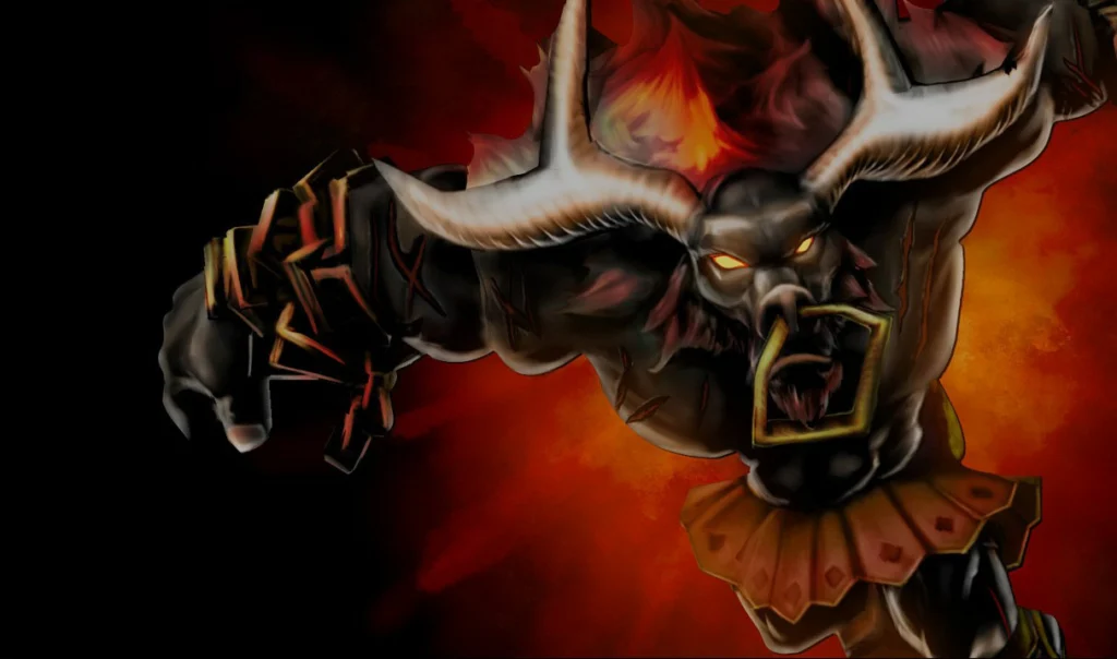 Quais são as skins mais raras do LoL? 16 Alistar, campeão do League of Legends (LoL). Skin rara Alistar Negro.