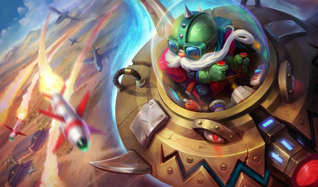 Quais são as skins mais raras do LoL? 7 Corki, campeão do League of Legends (LoL). Skin rara Corki OVNI.