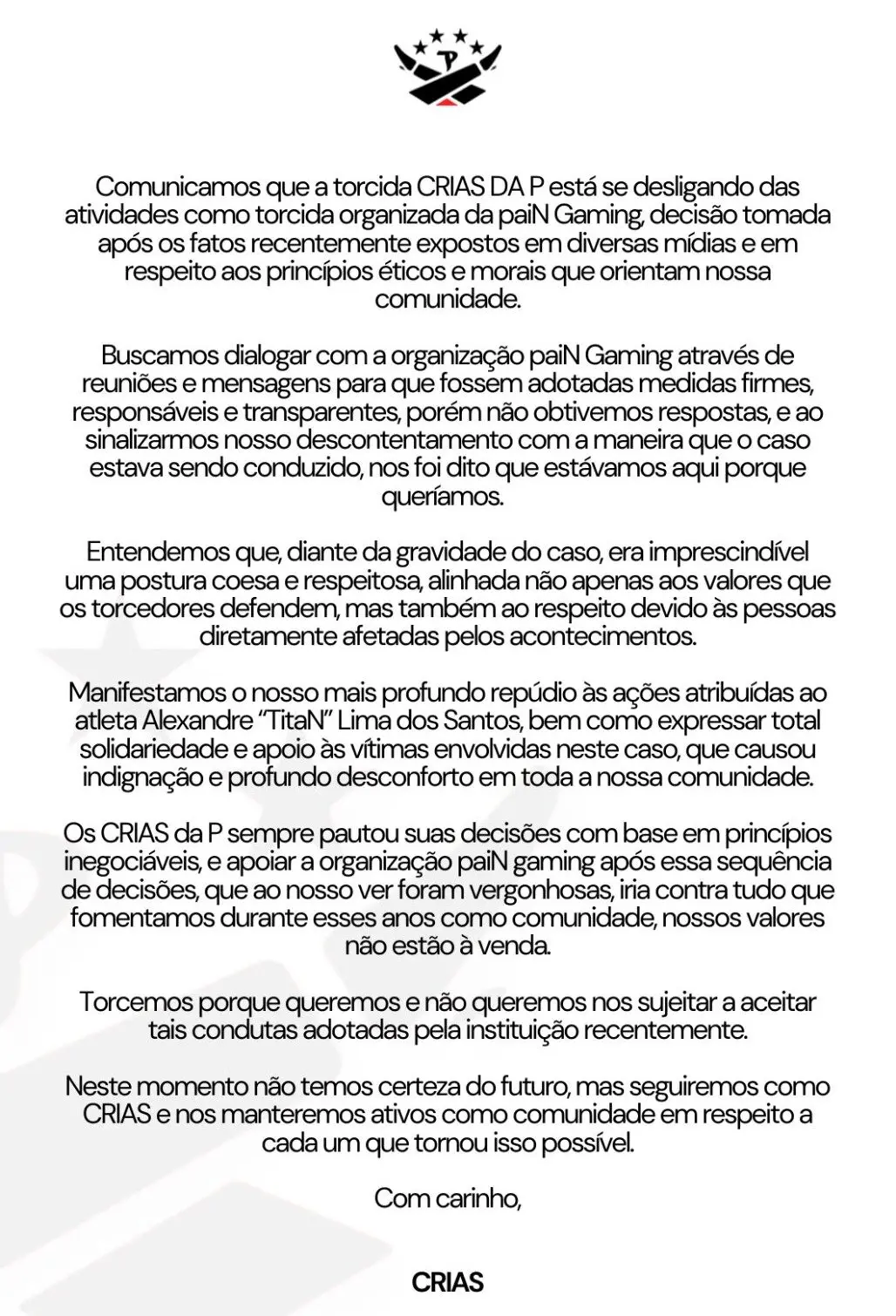LoL: Torcida organizada feminina rompe vínculo com a paiN Gaming HDOgD3zbQAAlSIc e1773345244897.jpg