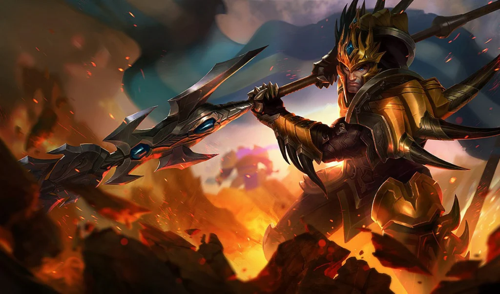 Jarvan IV, campeão do League of Legends (LoL).