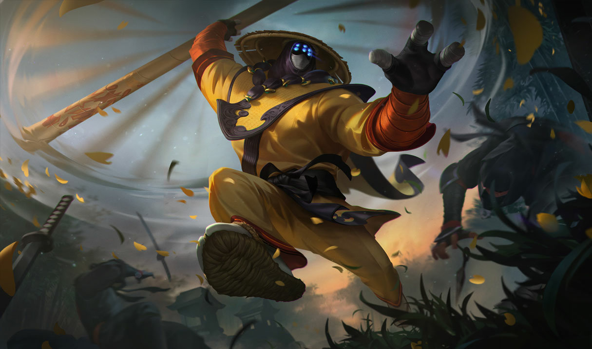 Jax, campeão do League of Legends (LoL). Skin rara PAX Jax.
