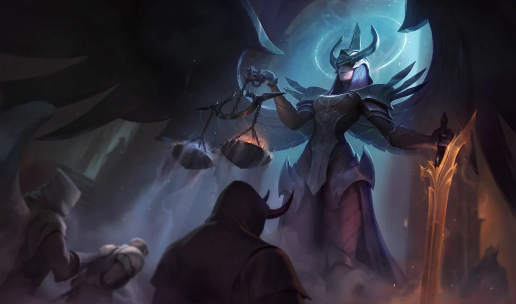Quais são as skins mais raras do LoL? 6 Kayle, campeã do League of Legends (LoL). Skin rara Kayle Juíza.