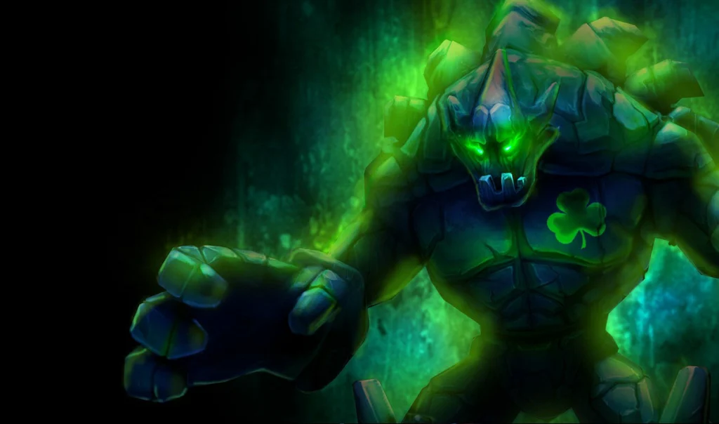 Skin do League of Legends (LoL) Malphite Irlandês.