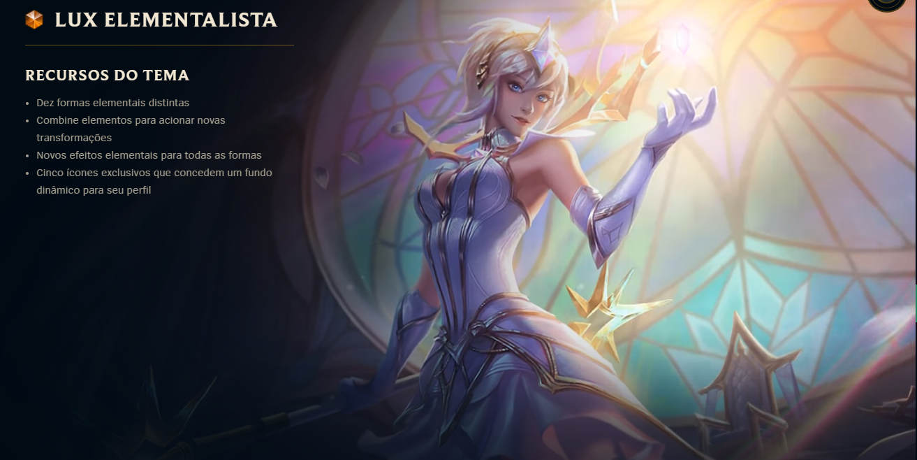 LoL: Skin mais bonita - Lux Elementalista