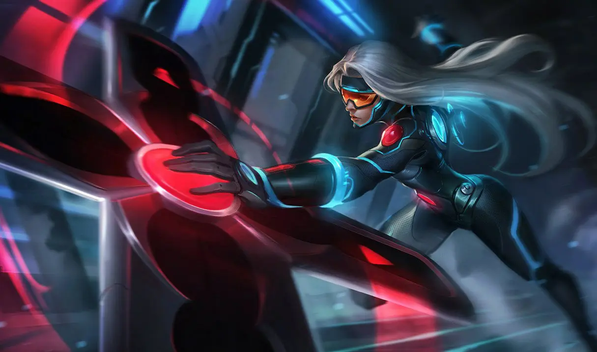 Sivir, campeã do League of Legends (LoL). Skin rara PAX Sivir.