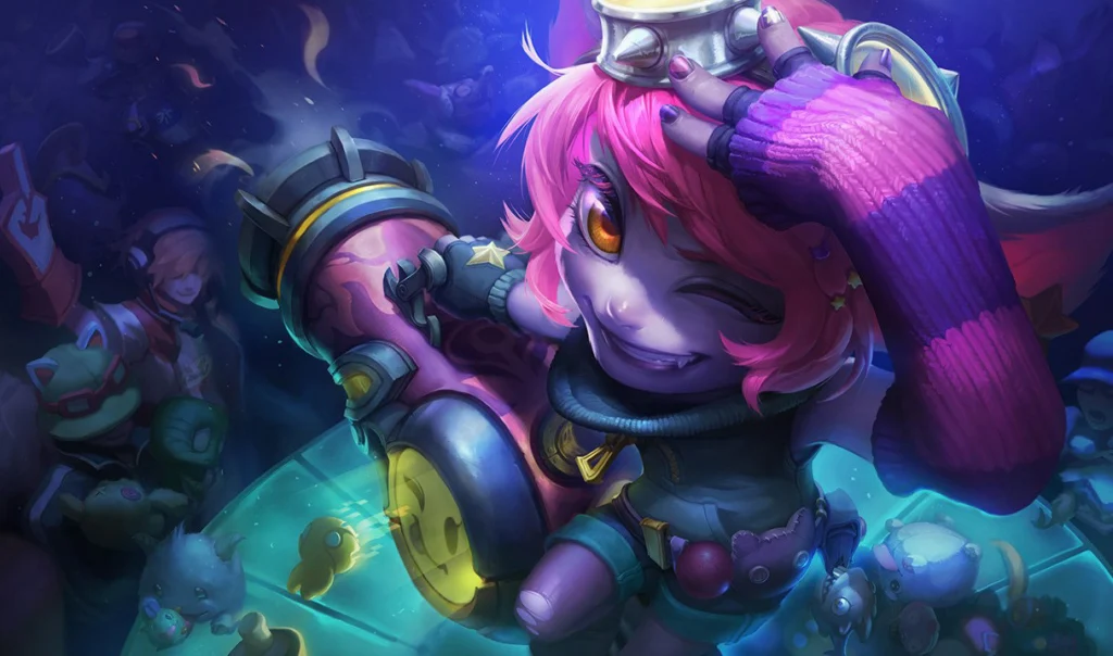 Quais são as skins mais raras do LoL? 8 Tristana, campeã do League of Legends (LoL). Skin rara Tristana Garota Riot.