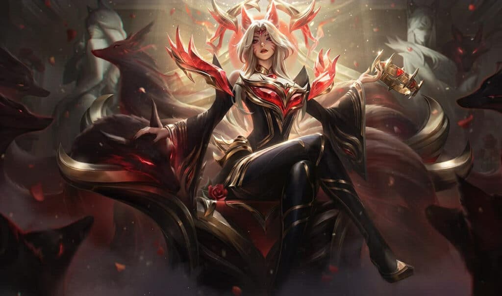 Skin do League of Legends (LoL) Ahri Lenda Imortalizada.