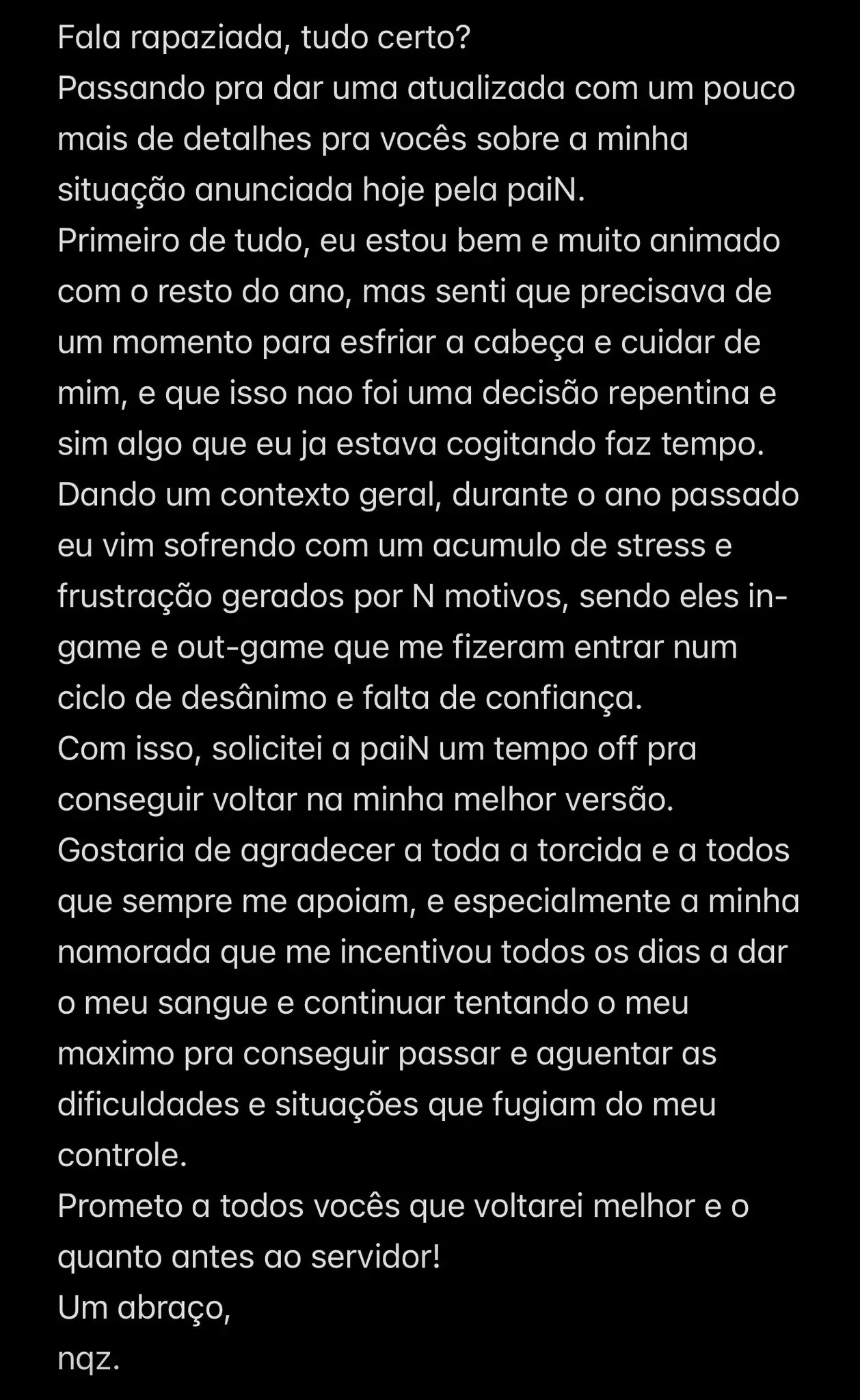 CS2: paiN Gaming anuncia pausa temporária de jogador 2 CS2: paiN Gaming anuncia pausa temporária de jogador HFO4fDAXQAALLvK.jpg