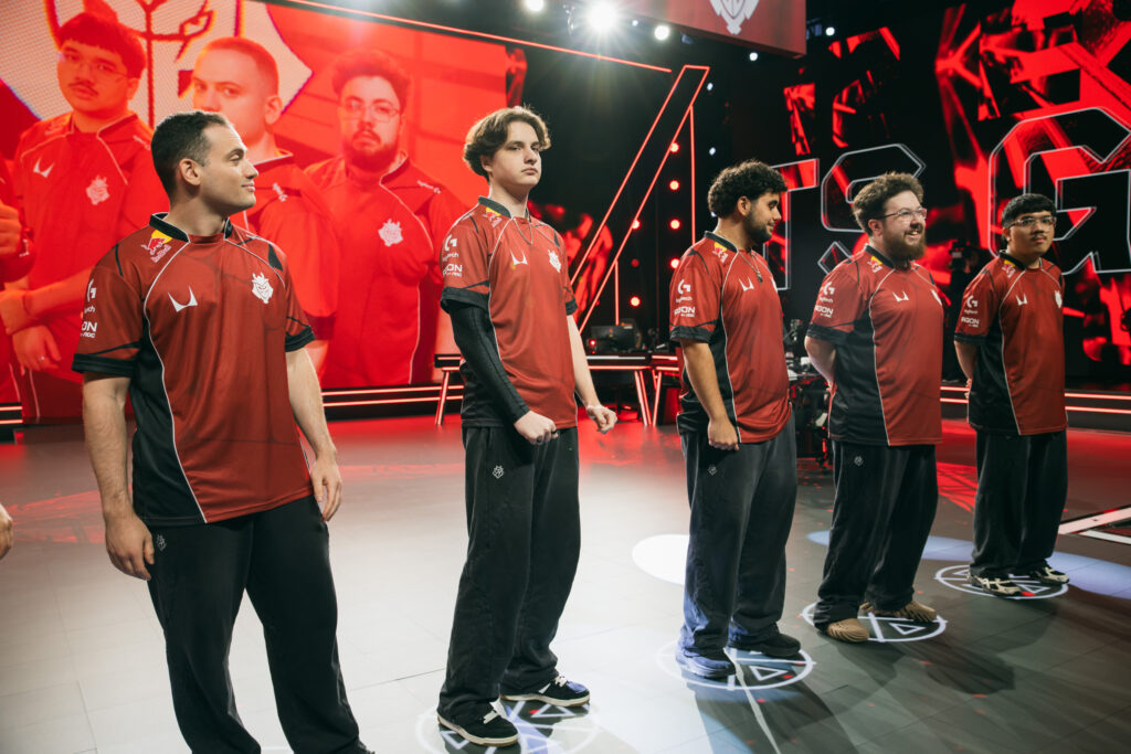 Elenco de VALORANT da G2 Esports no VCT 2026: Americas Stage 1.