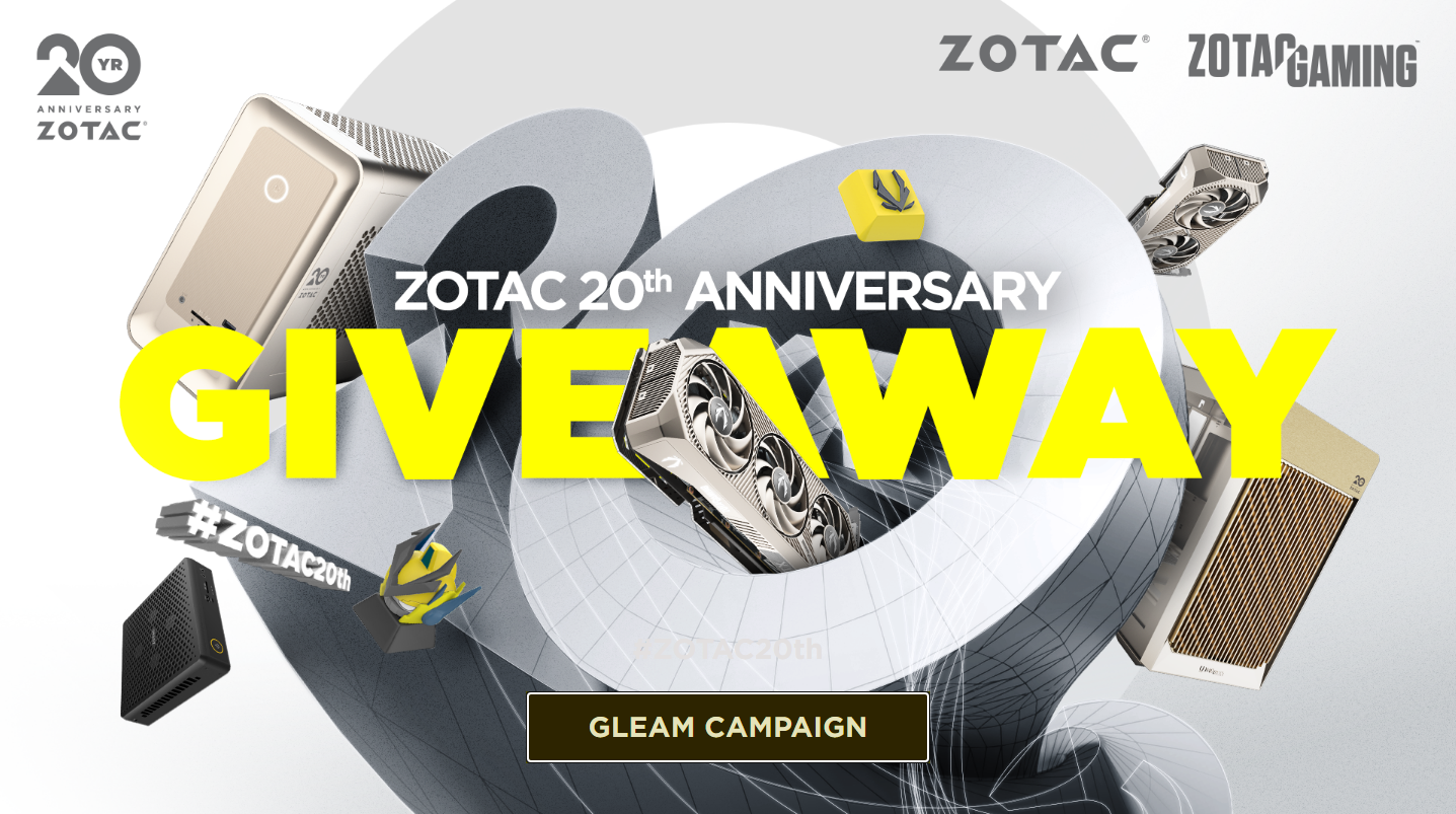 ZOTAC comemora 20 anos com sorteio de placas de vídeo exclusivas Zotac aniversario.png