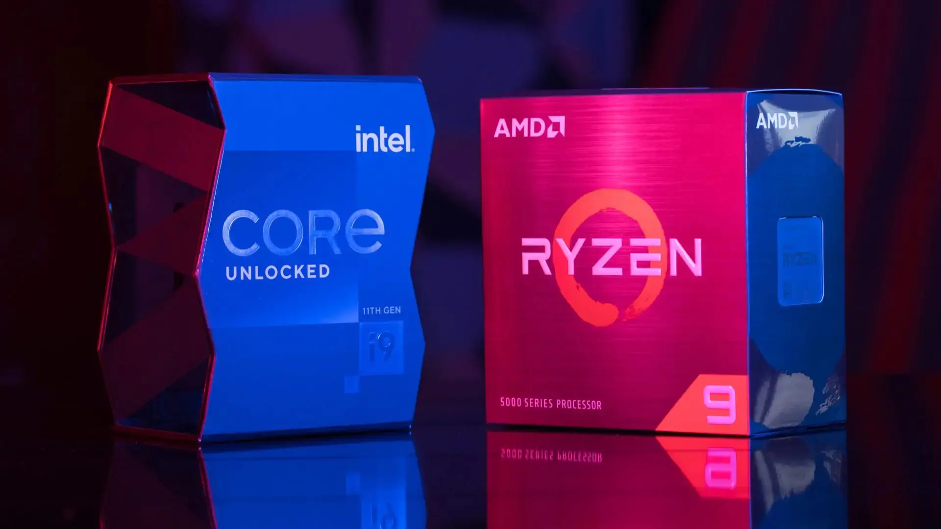 Processadores AMD Ryzen e Intel Core lado a lado, para fazer um comparativo de qual é o melhor.