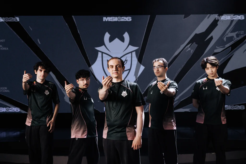 Elenco de League of Legends (LoL) da G2 Esports para o MSI 2026.